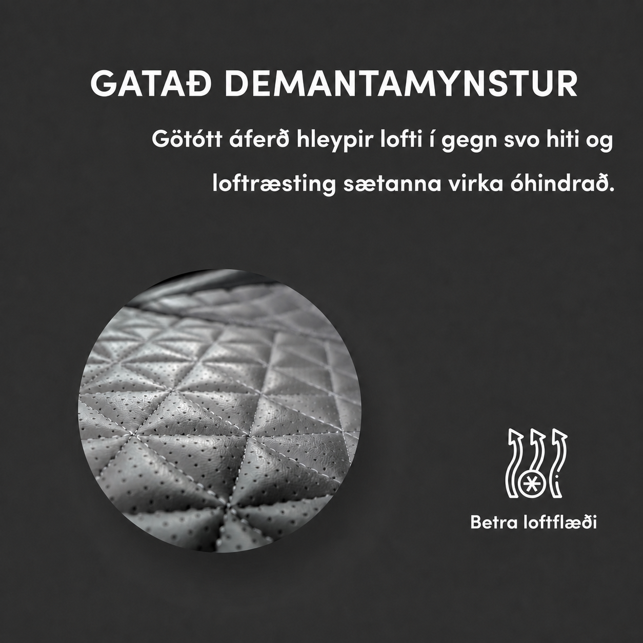 Lúxus sætisáklæði